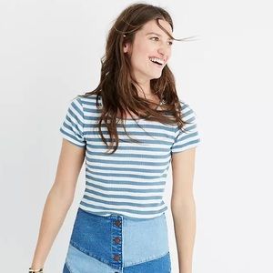 Madewell Ribbed Tee - Black & White